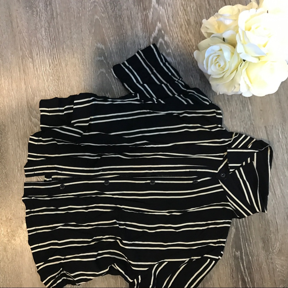 Striped button down